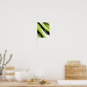 Dynamisch Diagonaal Gestreepte Abstracte Ontwerp Poster (Keuken)