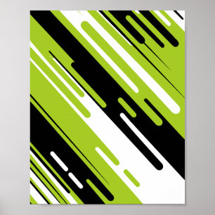 Dynamisch Diagonaal Gestreepte Abstracte Ontwerp Poster