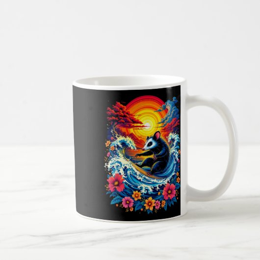 Dynamisch Dieren Surfen Koffiemok (Rechts)