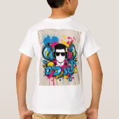 Dynamisch DJ Graffiti T-Shirt Design (Achterkant)