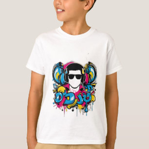 Dynamisch DJ Graffiti T-Shirt Design