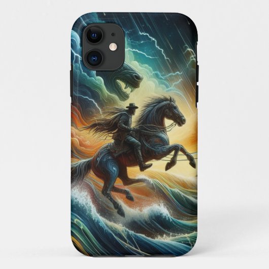 Dynamisch duo: Stormy Horseback Adventure Case-Mate iPhone Case (Achterkant)