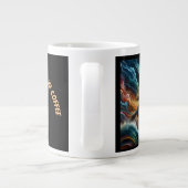 Dynamisch duo: Stormy Horseback Adventure Grote Koffiekop (Achterkant)