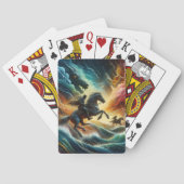 Dynamisch duo: Stormy Horseback Adventure Pokerkaarten (Achterkant)