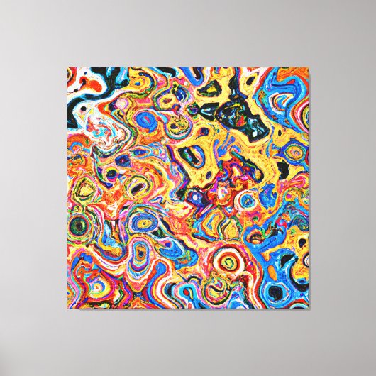 Dynamisch en levendig Abstract patroon Canvas Afdruk (Voorkant)