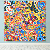 Dynamisch en levendig Abstract patroon Canvas Afdruk (Insitu (Houten vloer))