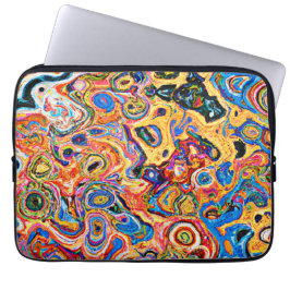 Dynamisch en levendig Abstract patroon Laptop Sleeve