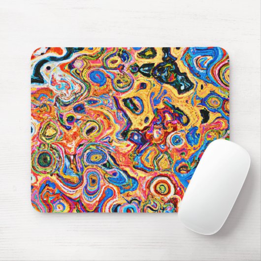 Dynamisch en levendig Abstract patroon Muismat (Met muis)