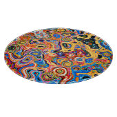 Dynamisch en levendig Abstract patroon Snijplank (Hoek)