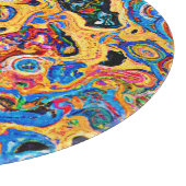 Dynamisch en levendig Abstract patroon Snijplank (Hoek)