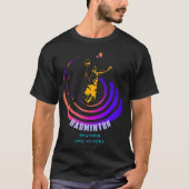 Dynamisch en levendig badminton t-shirt (Voorkant)