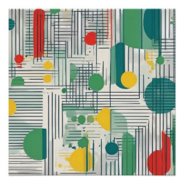 Dynamisch en modern geometrisch ontwerp perfect poster