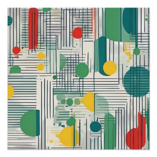 Dynamisch en modern geometrisch ontwerp perfect poster (Voorkant)