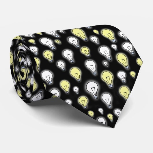 Dynamisch en uniek patroon van gloeilampen stropdas (Opgerold)