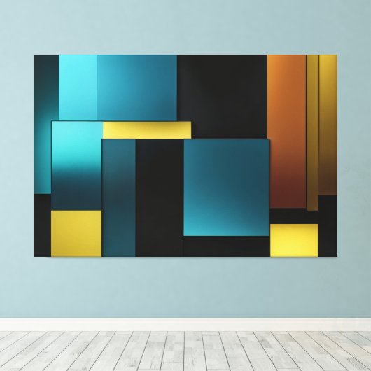 Dynamisch evenwicht opgerekt canvasprint canvas afdruk (Insitu (Houten vloer))