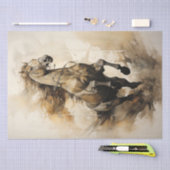 Dynamisch galopperend paard in Waterverf Tissuepapier (Craft)