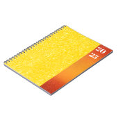 Dynamisch geel Abstracte lijnkunst Notitieboek (Linkerzijde)