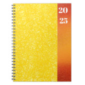 Dynamisch geel Abstracte lijnkunst Notitieboek (Voorkant)