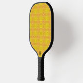 dynamisch geel-zwart patroon pickleball paddle (Links)