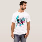 dynamisch geometrisch Abstract T-shirt (Voorkant volledig)