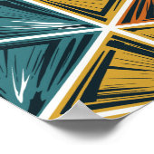 Dynamisch Geometrisch Driehoekenpatroon Poster (Hoek)