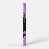 Dynamisch geometrisch ontwerp in paars en zwart samsung galaxy hoesje (Rechterkant)