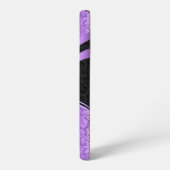 Dynamisch geometrisch ontwerp in paars en zwart samsung galaxy hoesje (Linkerkant)