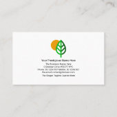 Dynamisch Gold Leaf Landscape Border Garden Design Visitekaartje (Achterkant)