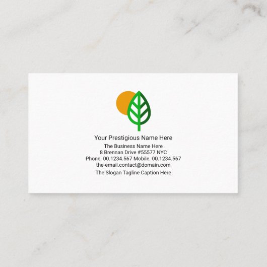 Dynamisch Gold Leaf Landscape Border Garden Design Visitekaartje (Achterkant)