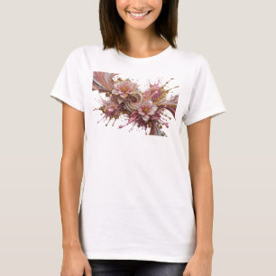 Dynamisch Goud ABSTRACTE KUNST Design T-shirt