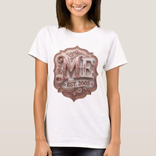 Dynamisch Goud ABSTRACTE KUNST Modern Design T-shirt (Voorkant)
