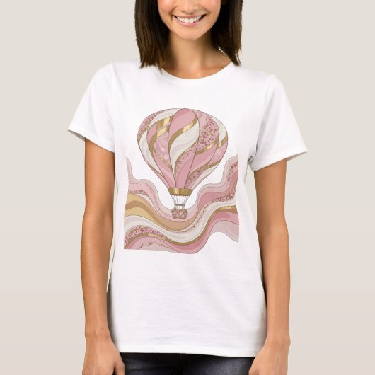 Dynamisch Goud ABSTRACTE KUNST Ontwerp T-shirt (Voorkant)