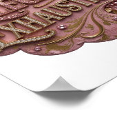 Dynamisch Goud ELEGANT UITGEPUTTE Tekst Ontwerp Poster (Hoek)