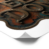Dynamisch Goud FREEDOM Citaat Design Poster (Hoek)