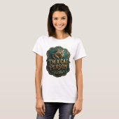 Dynamisch Goud I'M A CAT PERSON Slogan Ontwerp T-shirt (Voorkant volledig)