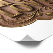 Dynamisch Goud LIVE LOVE Modern Ontwerp Poster (Hoek)
