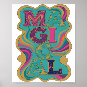 Dynamisch Goud MAGICAL Kordaat Design Poster