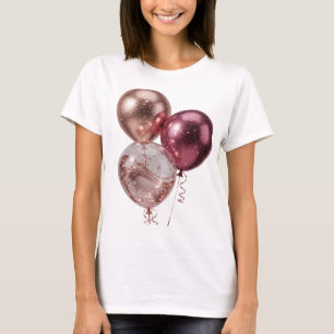 Dynamisch Goud ROZE GOUD EN ROZE BALLONNEN T-shirt
