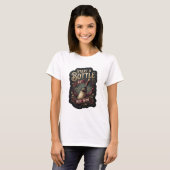 Dynamisch Goud START EEN FLESJE NIET OORLOG Statem T-shirt (Voorkant volledig)