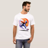 Dynamisch Helm Runner Sprintende Vortex T-Shirt (Voorkant volledig)