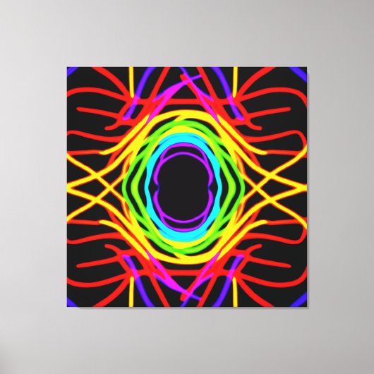 Dynamisch kleurenpatroon canvas afdruk (Voorkant)