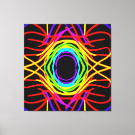 Dynamisch kleurenpatroon canvas afdruk