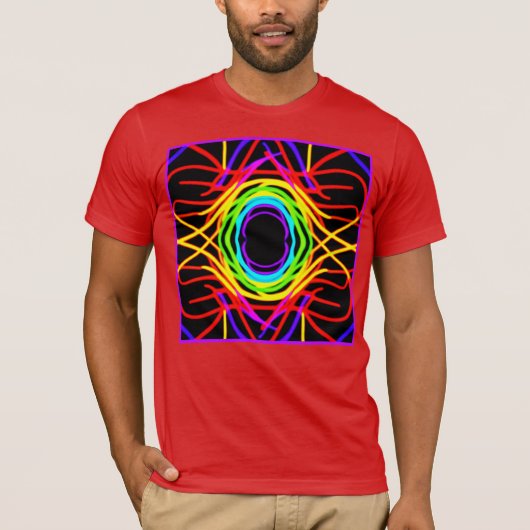 Dynamisch kleurenpatroon t-shirt (Voorkant)