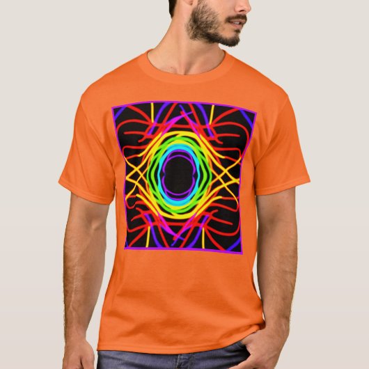 Dynamisch kleurenpatroon t-shirt (Voorkant)