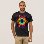 Dynamisch kleurenpatroon t-shirt (Voorkant volledig)