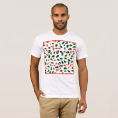 Dynamisch Kleurrijk Abstract Patroon T-shirt (Voorkant volledig)