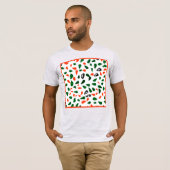 Dynamisch Kleurrijk Abstract Patroon T-shirt (Voorkant volledig)