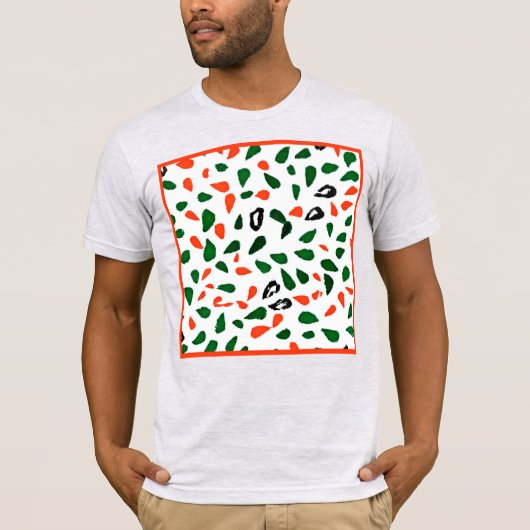 Dynamisch Kleurrijk Abstract Patroon T-shirt (Voorkant)