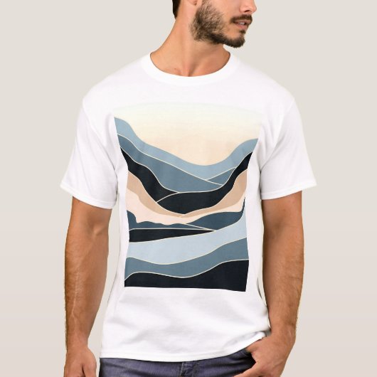 Dynamisch kleurrijk boogontwerp t-shirt (Voorkant)