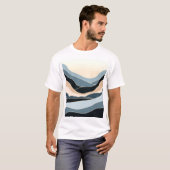 Dynamisch kleurrijk boogontwerp t-shirt (Voorkant volledig)